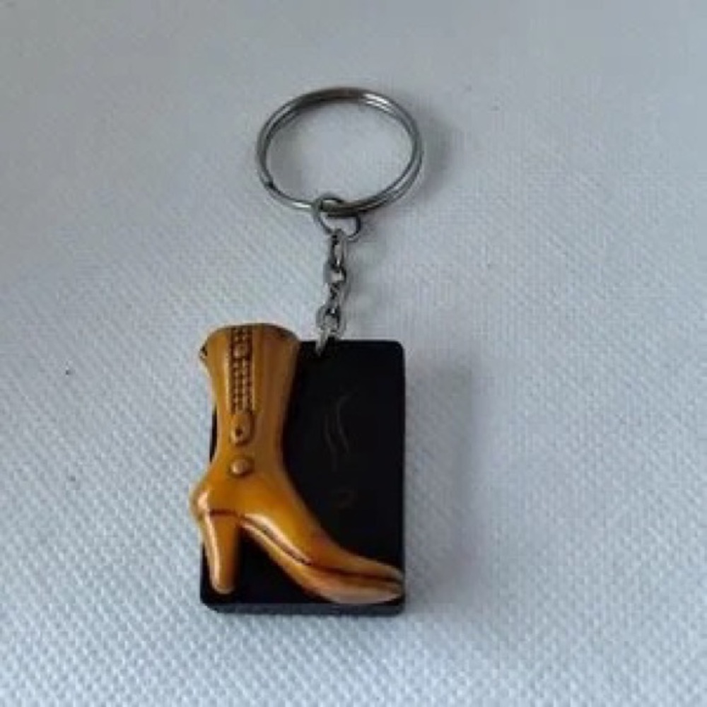 Brown Women's Boot Keychain Pendant